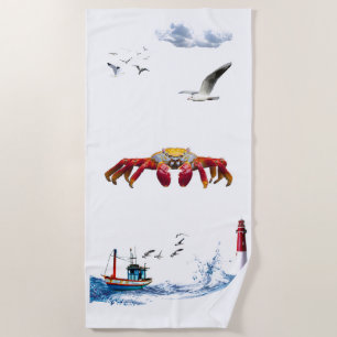 Crab Beach Towel