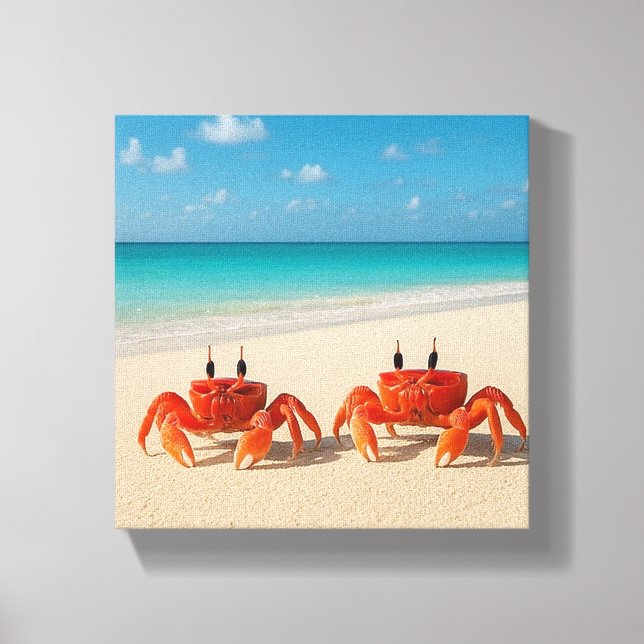 Crab Between Worlds – Edge in Sight Canvas Print (Front)