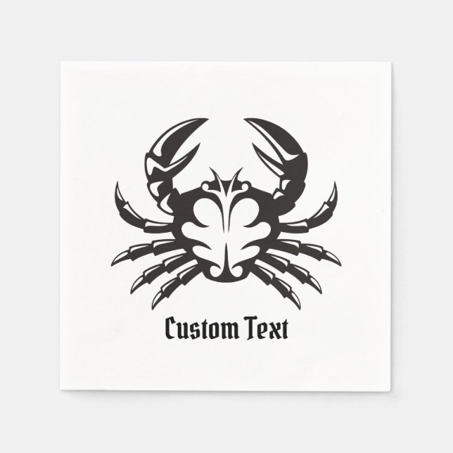 Crab Black Napkin (Front)