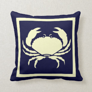CRAB, blanc sur coussin de marine