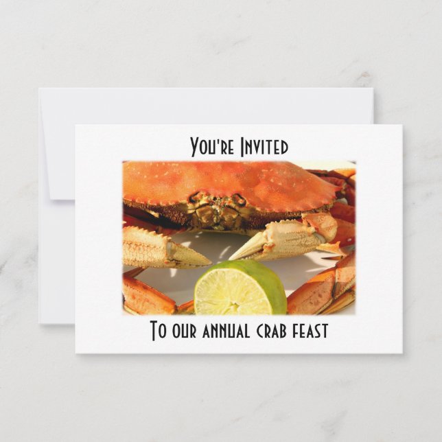 Crab Boil Feast Invitations (Front)