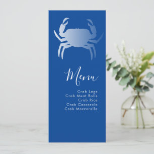 Crab Boil Nautical Blue Beach Wedding Menu