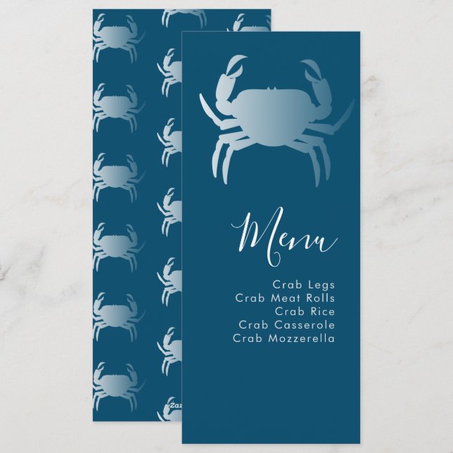 Crab Boil Nautical Botanical Menu (Front/Back)