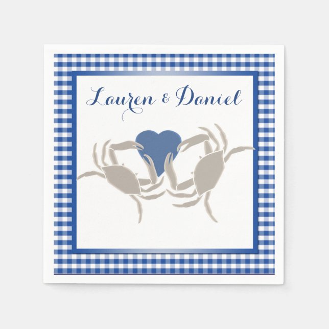 Crab boil party theme napkin (Front)