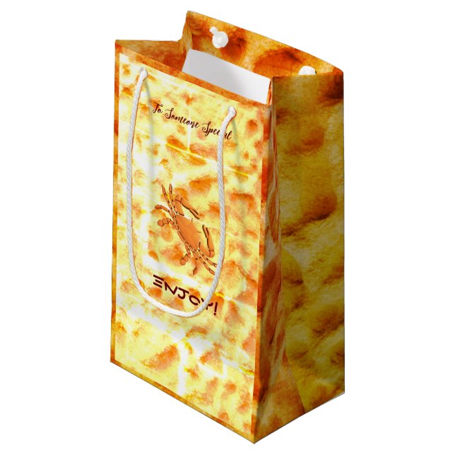Crab Cancer Small Gift Bag (Front Angled)