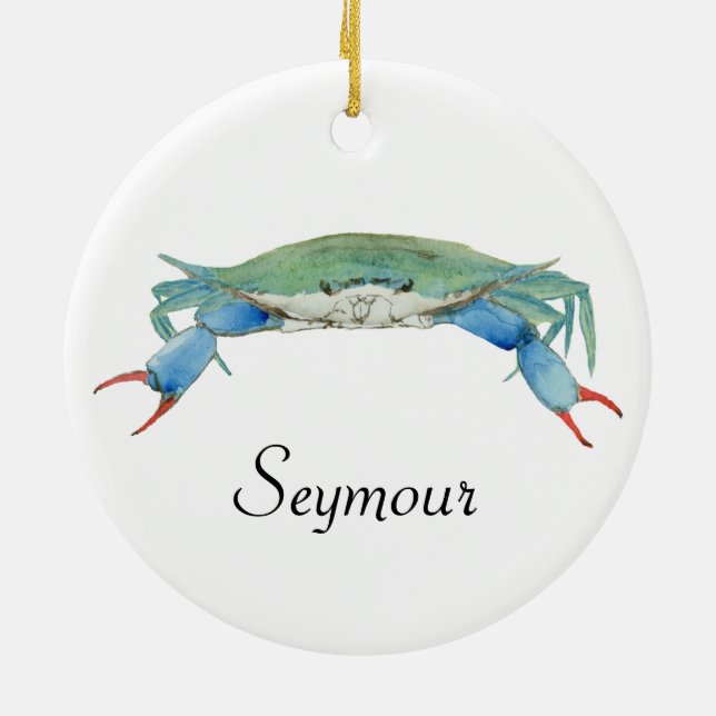 Crab Ceramic Ornament (Back)