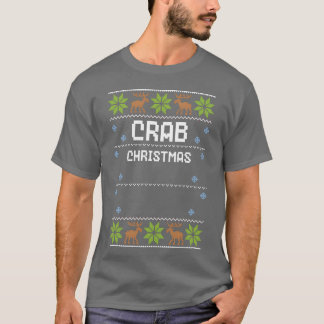 Crab Christmas Ugly Christmas T-Shirt