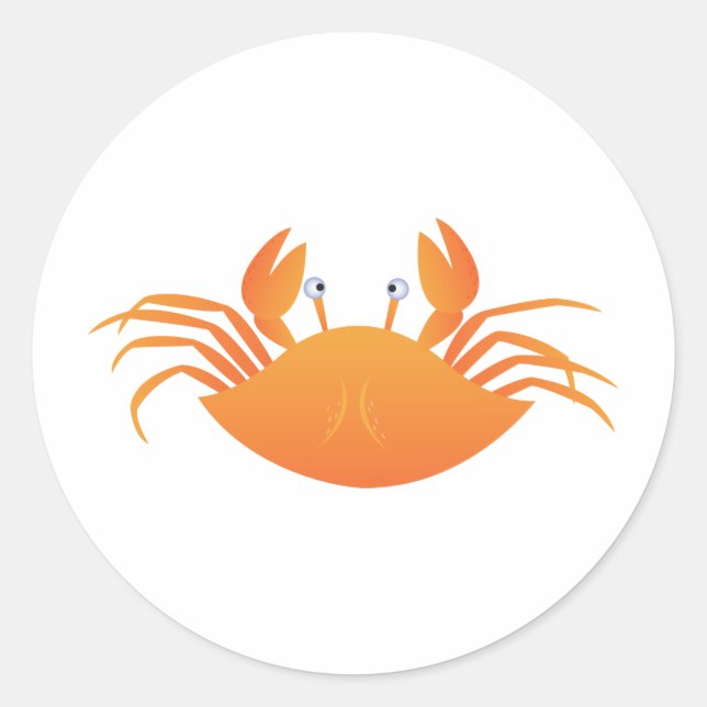 Crab Classic Round Sticker (Front)