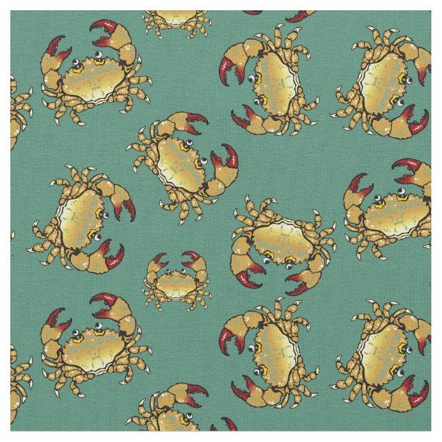 Crab Crab Crab Fabric (Close Up)
