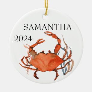 Crab Crustaceancore Ocean Sealife  Crustacean  Ceramic Ornament