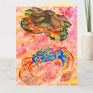 Crab design all occasions greeting card