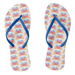 Crab Design Flip Flops