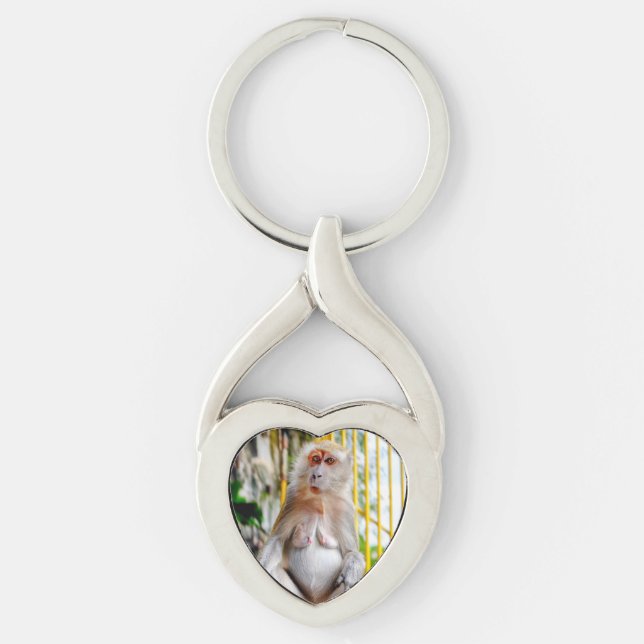 Crab-eating macaque keychain (Front)