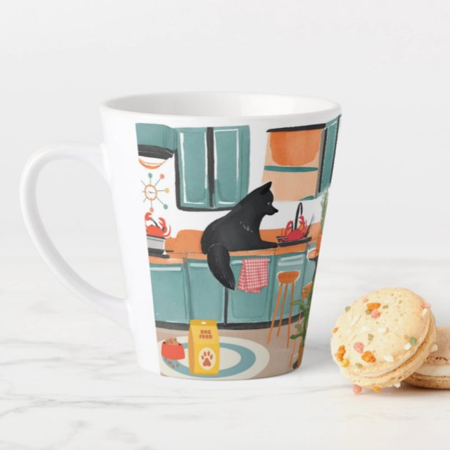 CRAB FEAST Lapphund  Latte Mug (Creator Uploaded)