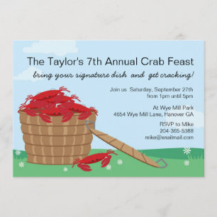 Crab Feast Party Invitation