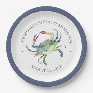 Crab Feast Party Paper Plate