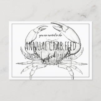 Crab Feed Party Beach Party Invitation
