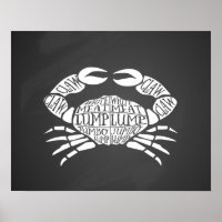 Crab fishmonger fisherman butcher meat cuts art
