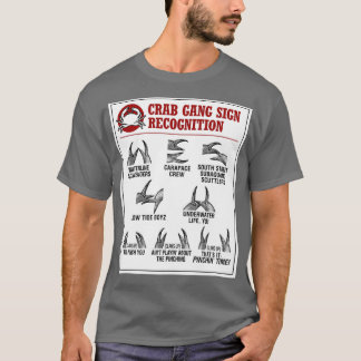 Crab Gang Signs Chart T-Shirt