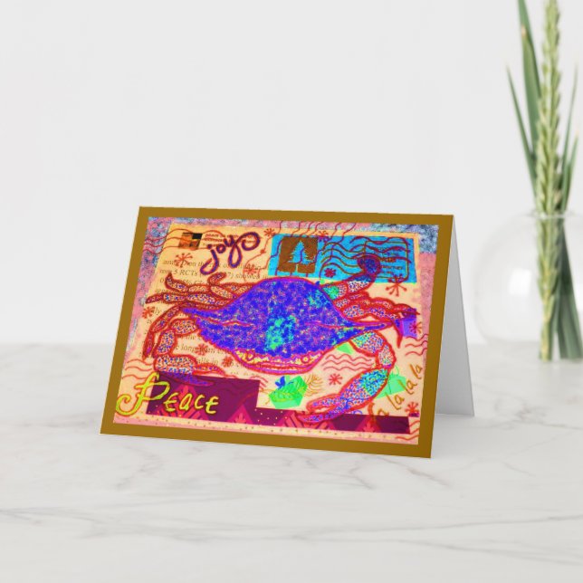 Crab Holiday Collage Card (Front)