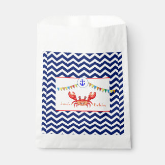 Crab illustration favour bag