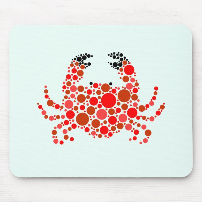 Crab In Dots Mouse Pad (Front)