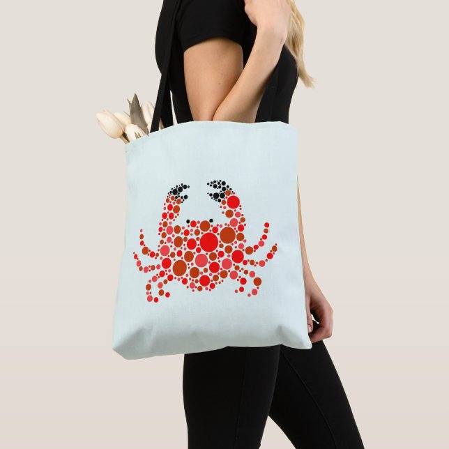 Crab In Dots Tote Bag (Close Up)