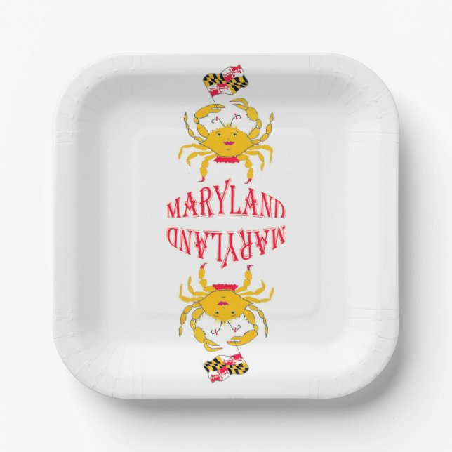 Crab in Maryland Paper Plate (Front)
