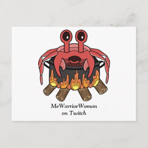 Crab in Pot,  MeWarriorWoman on Twitch Postcard