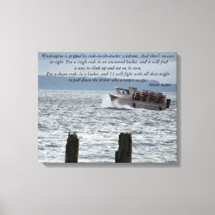 Crab-in-the-bucket syndrome canvas print
