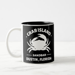 crab island sandbar  Dustin Florida Two-Tone Coffee Mug