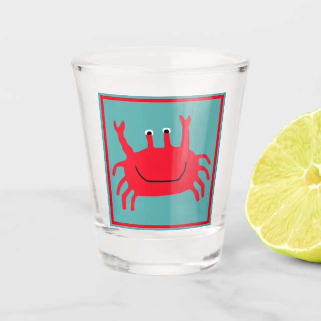 Crab Island Shot Glass (Front)