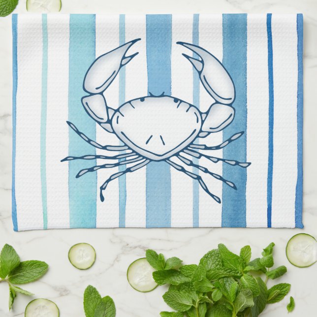 Crab Kitchen Towel (Folded)