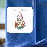 Crab Lobster Christmas Tree Crustacean Sea Holiday Square Sticker<br><div class="desc">This design may be personalized in the area provided by changing the photo and/or text. Or it can be customized by clicking Personalize this Template and then choosing the click to customize further option and delete or change the colour of the background, add text, change the text colour or style,...</div>