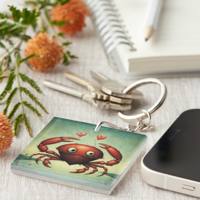 Crab Love Keychain (Front Right)