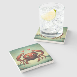 Crab Love Stone Coaster