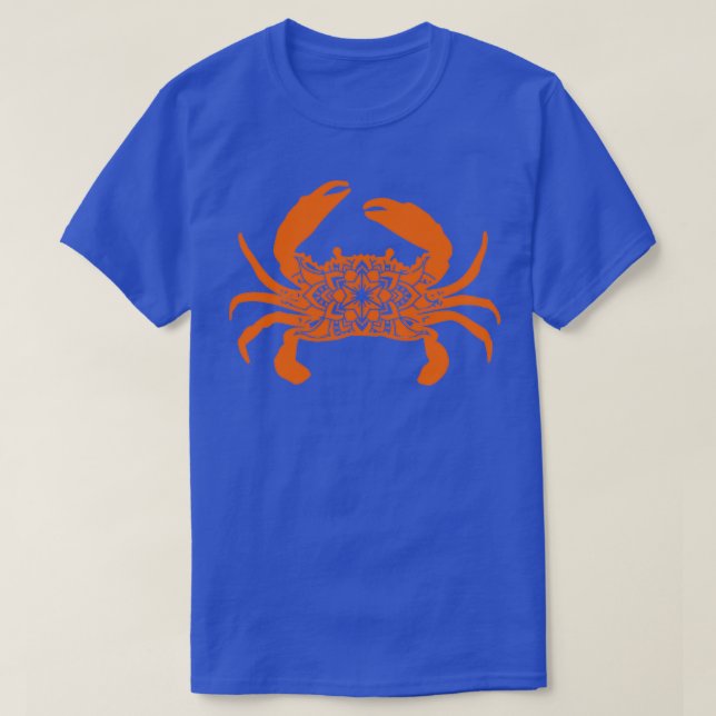 Crab Mandala Abstract Art Funny Crabbing Crab Fish T-Shirt (Design Front)