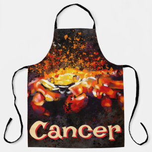 Crab Nautical Coastal Beach Cancer Personalized Apron