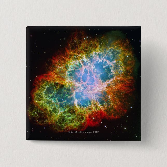 Crab Nebula 2 Inch Square Button (Front)