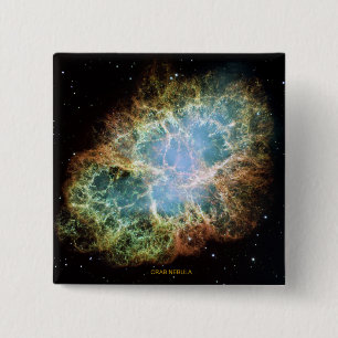 Crab Nebula 2 Inch Square Button
