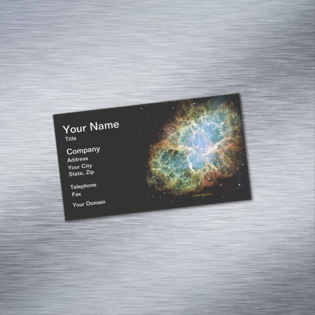 Crab Nebula Magnetic Business Card (In Situ)