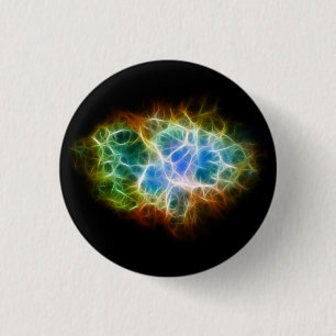 Crab Nebula Star Space Cloud 1 Inch Round Button