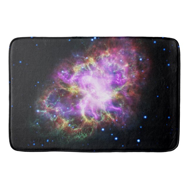 Crab Nebula Supernova Remnant Hubble Composite Bath Mat (Front)