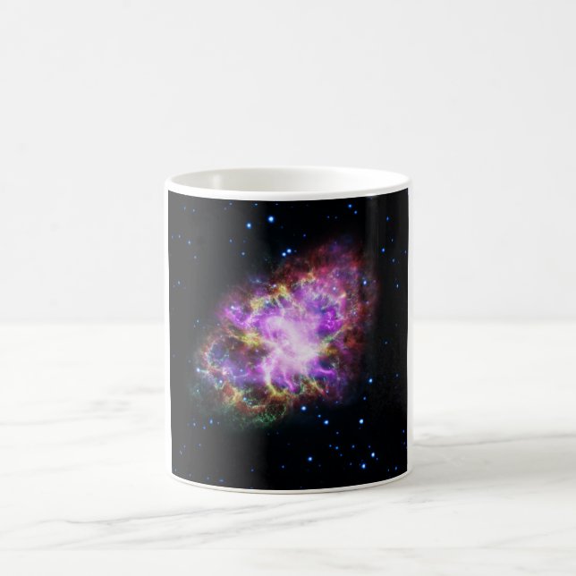 Crab Nebula Supernova Remnant Hubble Composite Coffee Mug (Center)