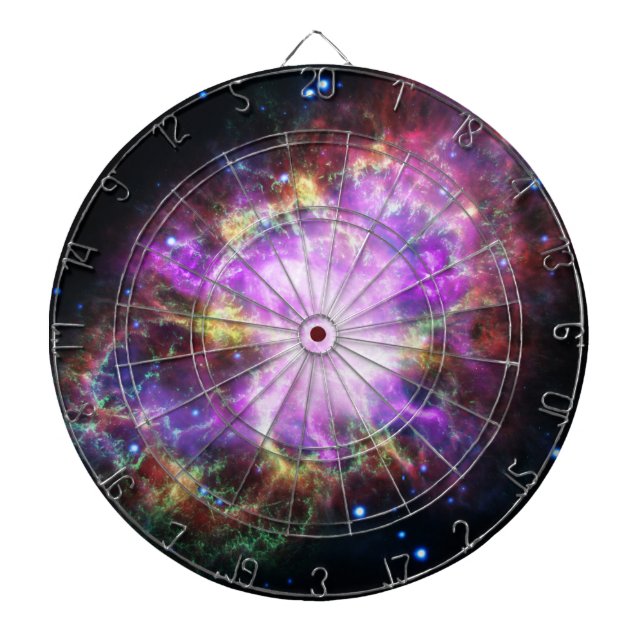 Crab Nebula Supernova Remnant Hubble Composite Dartboard (Front)