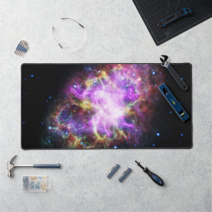 Crab Nebula Supernova Remnant Hubble Composite Desk Mat