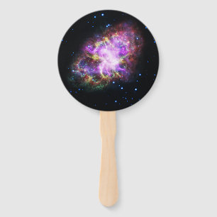 Crab Nebula Supernova Remnant Hubble Composite Hand Fan