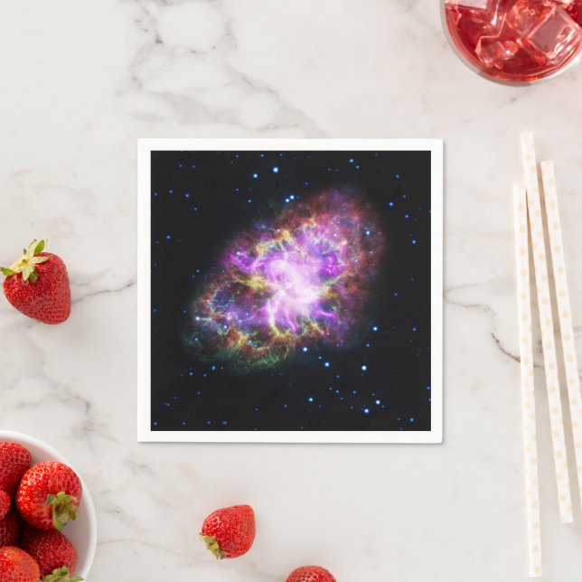 Crab Nebula Supernova Remnant Hubble Composite Napkin (Insitu)