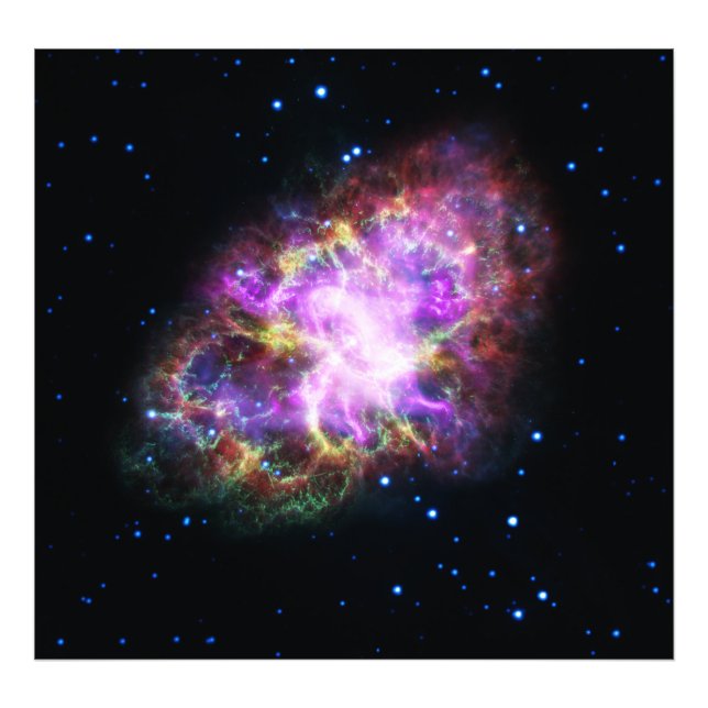 Crab Nebula Supernova Remnant Hubble Composite Photo Print (Front)