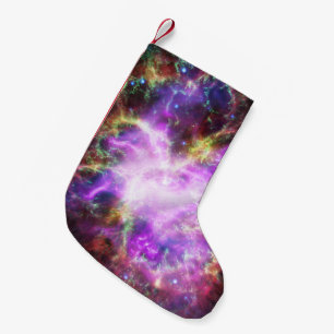 Crab Nebula Supernova Remnant Hubble Composite Small Christmas Stocking